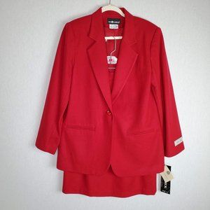 Sag Harbor Skirt/Blazer/Jacket Suit Size 12 Red